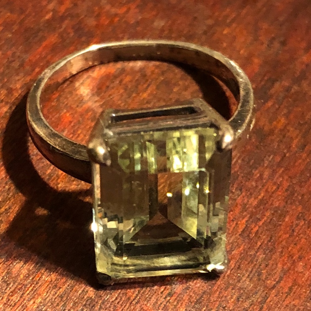 Green quartz sparkler ring from Tiffany & Co